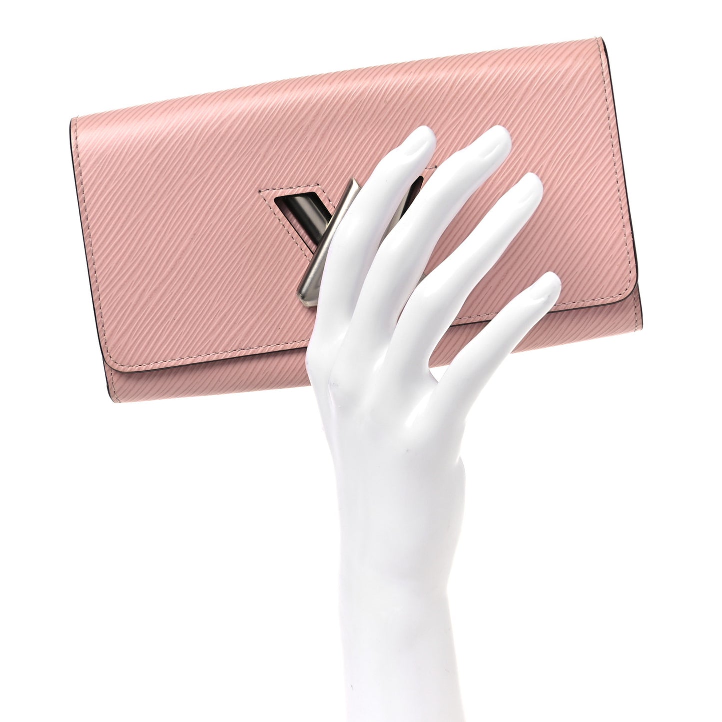 Epi Twist Wallet Rose Ballerine