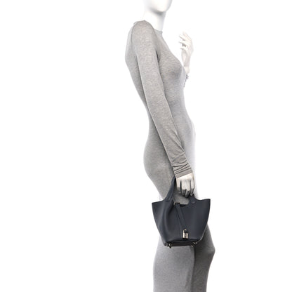 Hermes Taurillon Clemence Picotin Lock 18 PM Gris Meyer 3 of 11