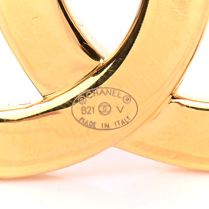 Chanel Metal Paris Button CC Large Brooch Gold 4 of 4