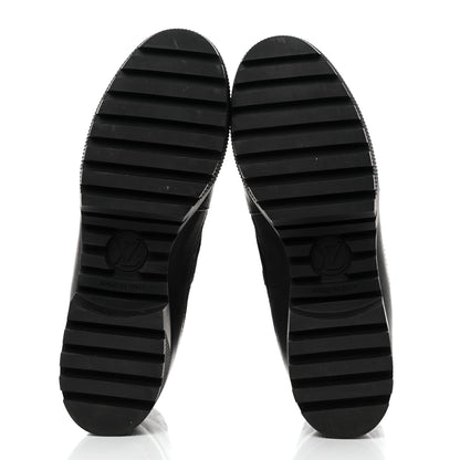 Louis Vuitton Suede Calfskin Jacquard Since 1854 Laureate Platform Desert Boots 38 Black 5 of 9