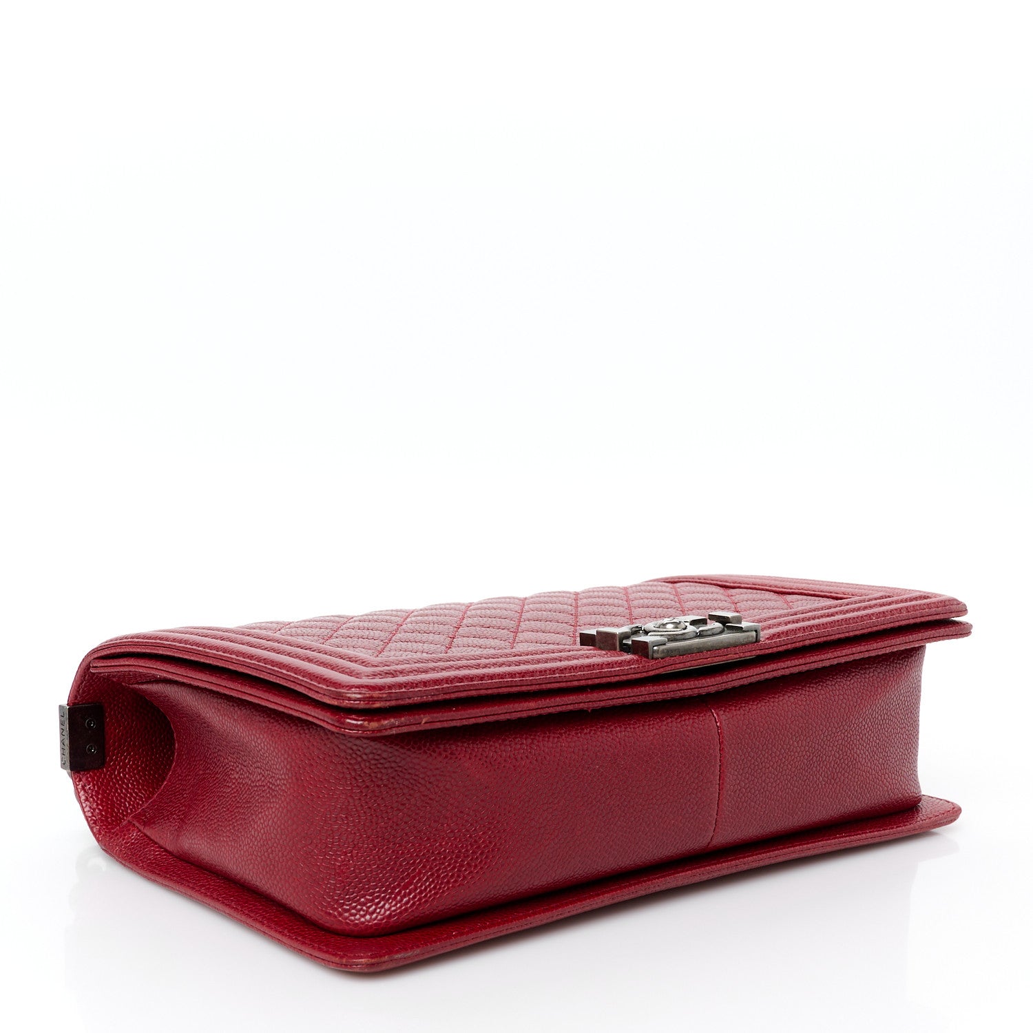 Chanel Caviar Quilted New Medium Boy Flap Dark Red 4 of 10