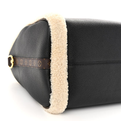 Louis Vuitton Calfskin Monogram Teddy Speedy Bandouliere 30 Black 8 of 9