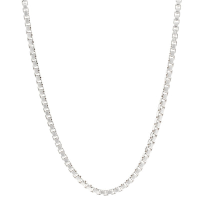 Tiffany Sterling Silver 4mm Venetian Link Necklace 1 of 4