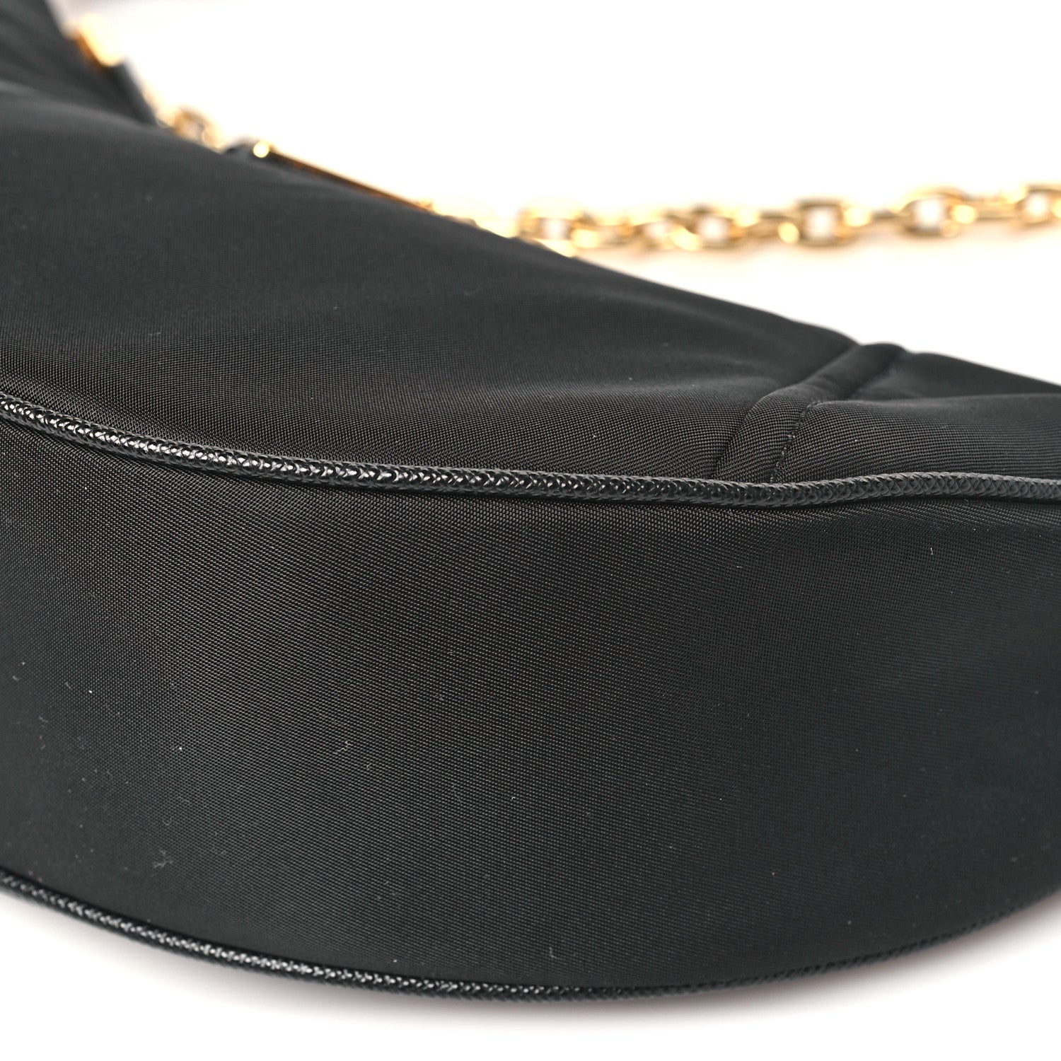 Prada Re-Nylon Saffiano Demi-lune Shoulder Bag Black 9 of 9