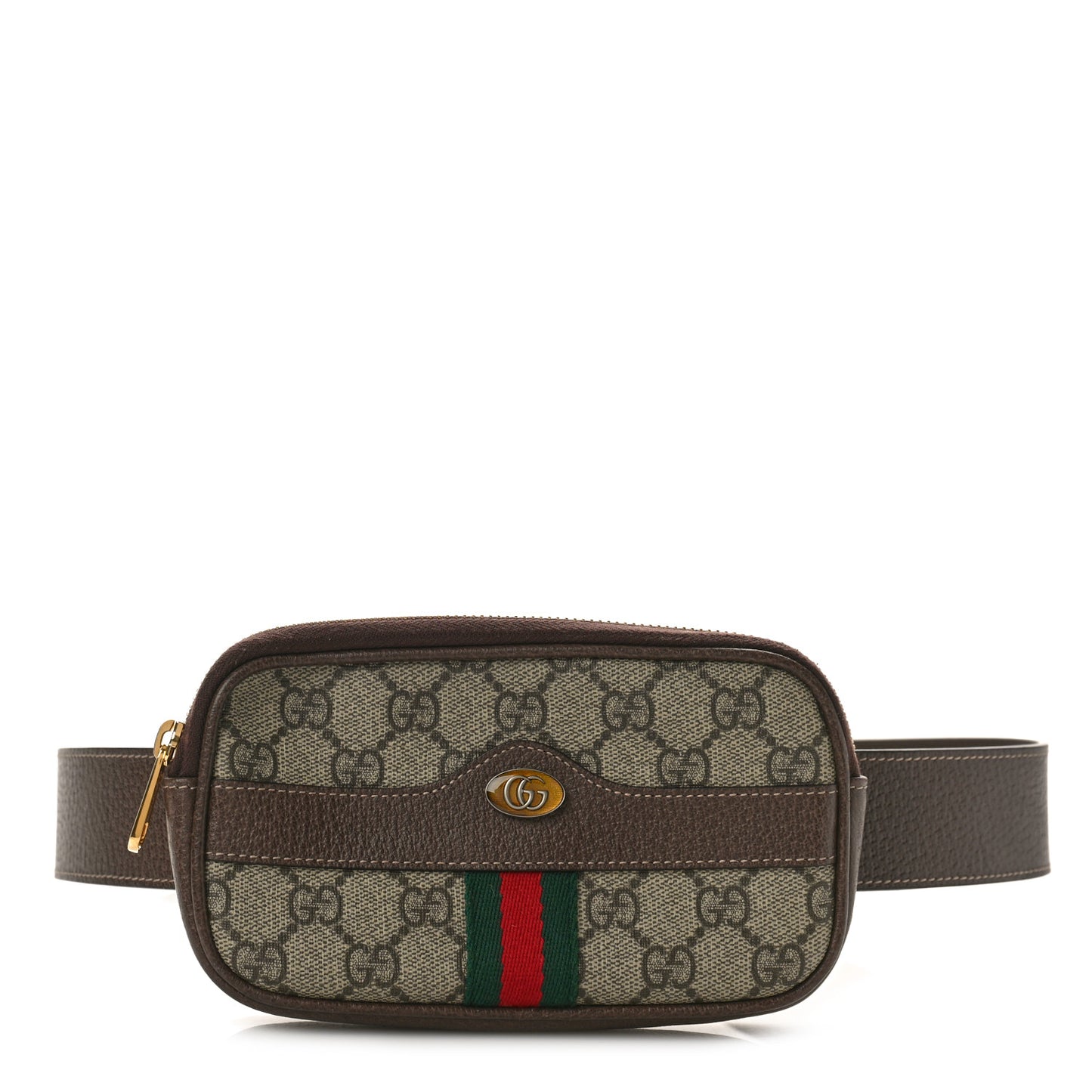 GG Supreme Monogram Ophidia Belted iPhone Case 85 34 Dark Brown