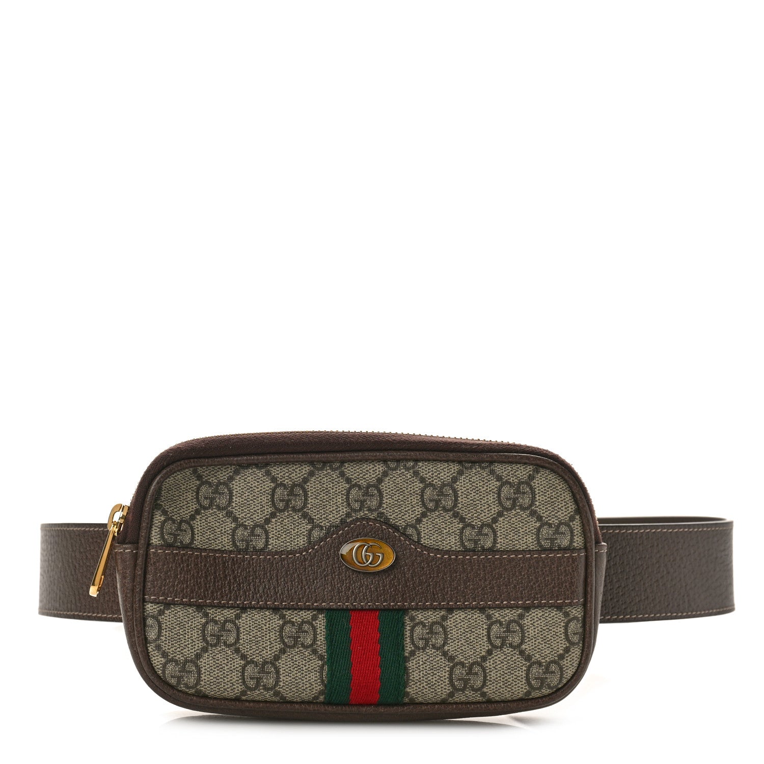 Gucci GG Supreme Monogram Ophidia Belted iPhone Case 85 34 Dark Brown 1 of 8