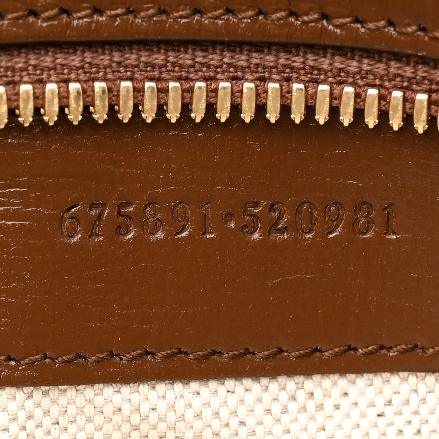 Gucci GG Supreme Monogram Azalea Calfskin Retro Interlocking G Messenger Shoulder Bag Beige Ebony Brown Sugar 7 of 10