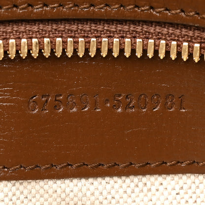 Gucci GG Supreme Monogram Azalea Calfskin Retro Interlocking G Messenger Shoulder Bag Beige Ebony Brown Sugar 7 of 10
