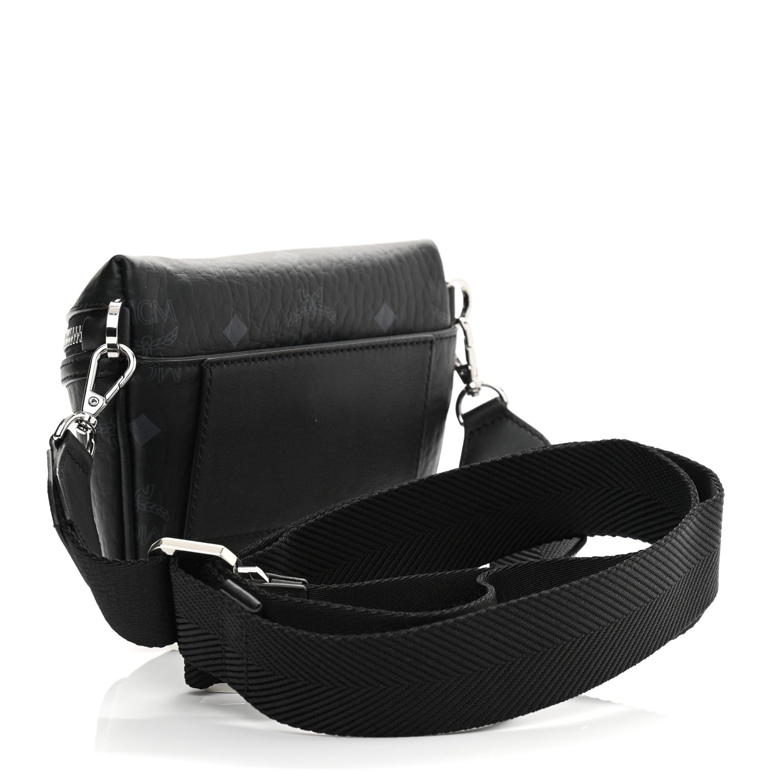 MCM Visetos X-Mini Aren Crossbody Bag Black 3 of 10