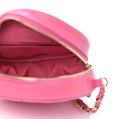 Chanel Caviar Quilted Round Clutch With Chain Pink 5 of 10