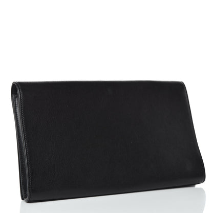 Saint Laurent Calfskin Monogram Large Belle De Jour Clutch Black 3 of 9