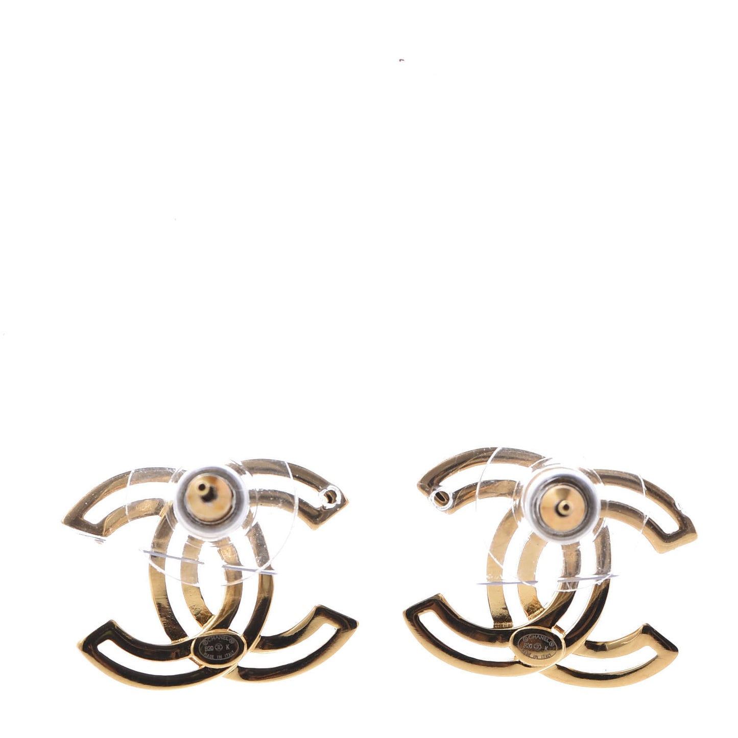 Metal Obazine CC Earrings Gold
