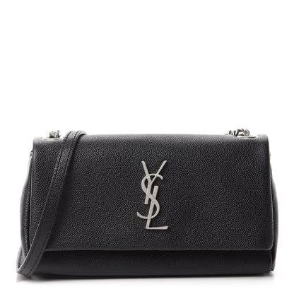 Saint Laurent Grain De Poudre Monogram Toy West Hollywood Fold-Over Bag Black 1 of 11