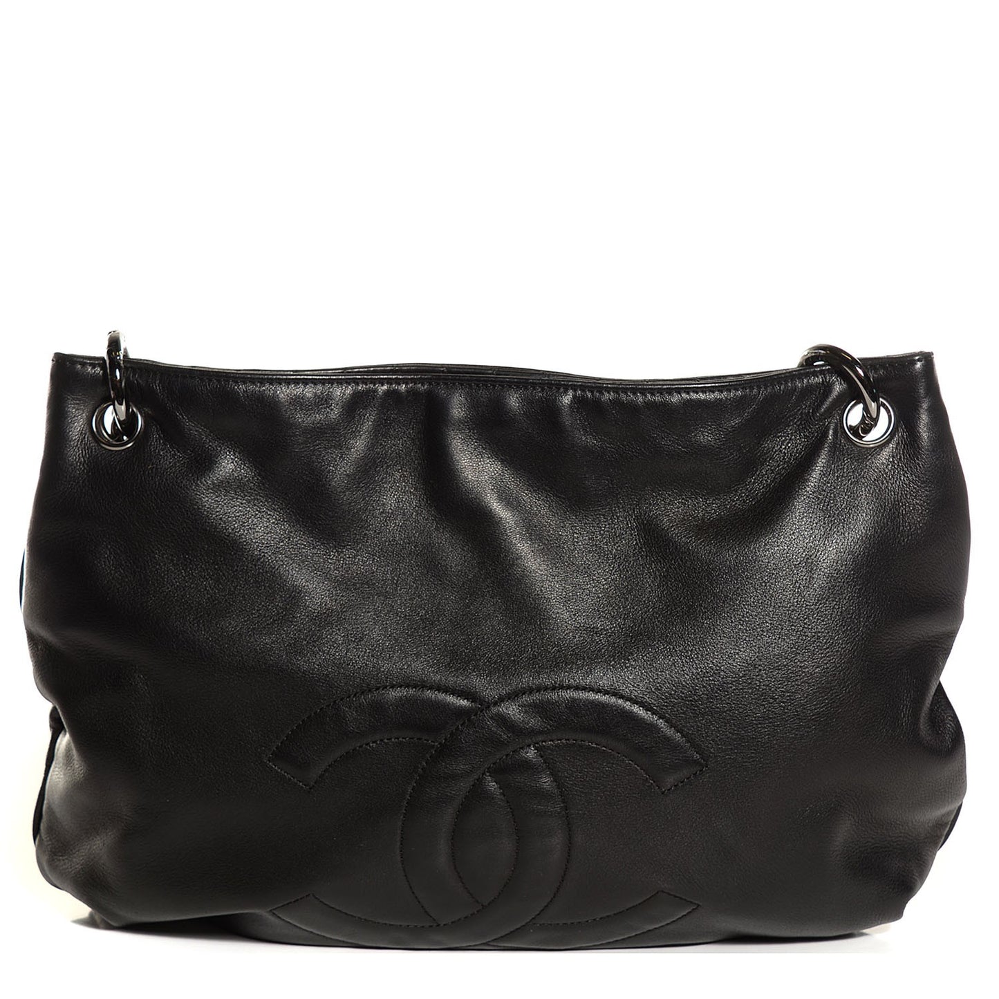 Lambskin Soft and Chain Small Hobo Black