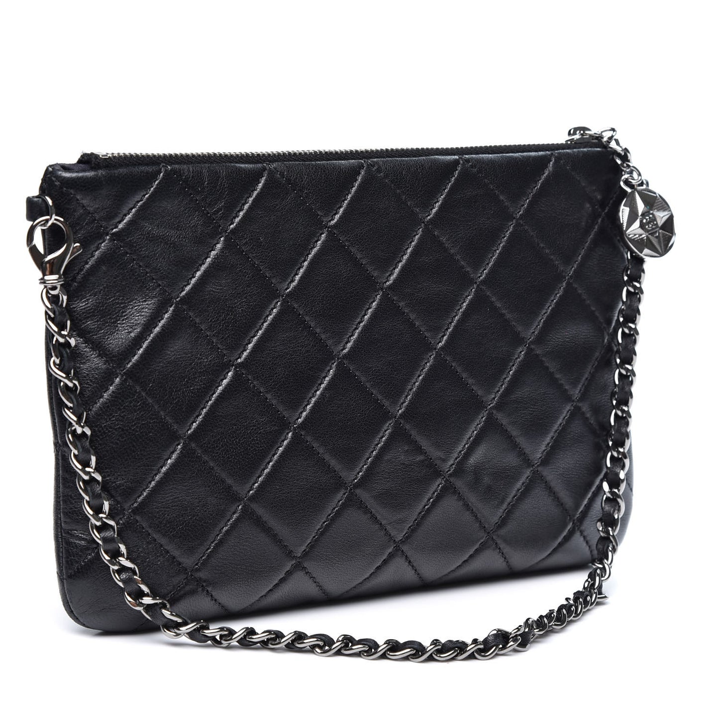 Lambskin Mineral Nights Wristlet Gold Black