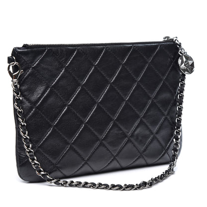 Chanel Lambskin Mineral Nights Wristlet Gold Black 2 of 11