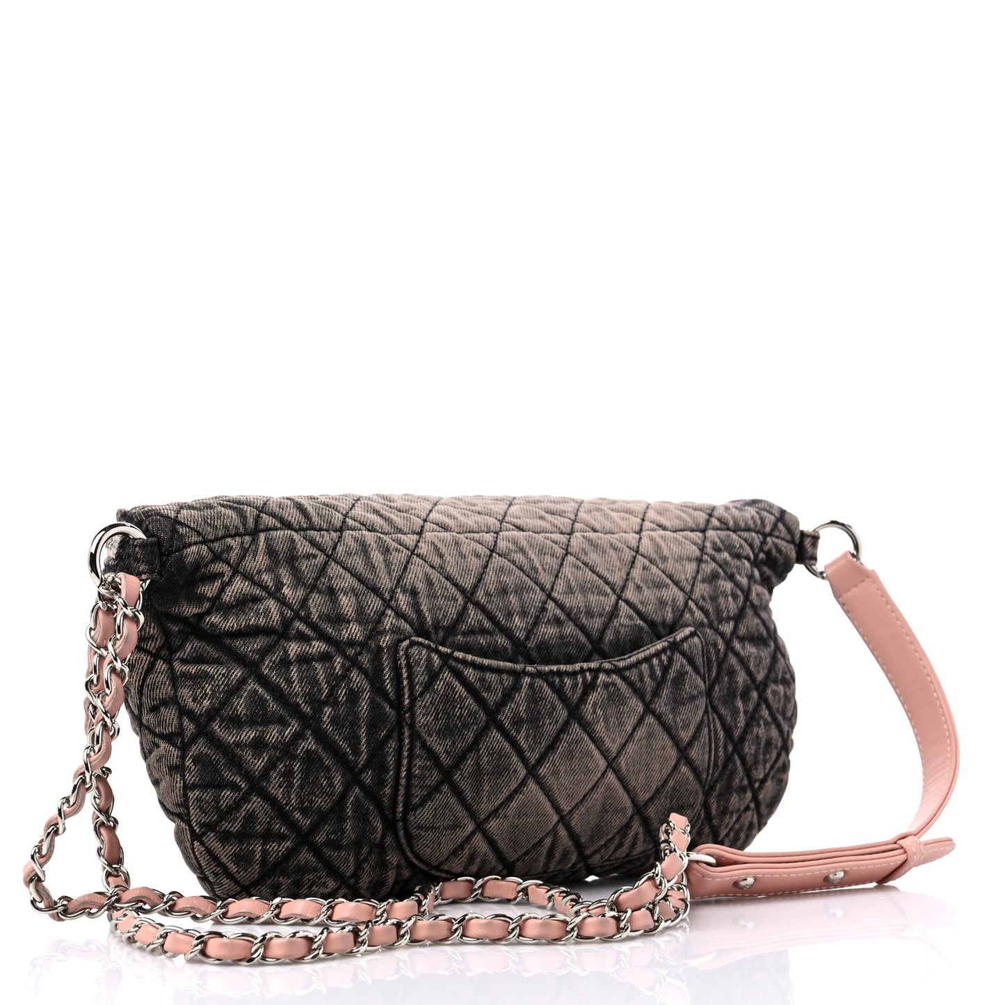 Denim Quilted Denimpression Waist Bag Pink