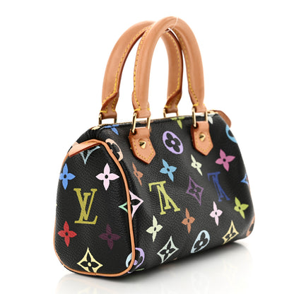 Louis Vuitton Monogram Multicolor Mini Sac HL Speedy Black 3 of 11