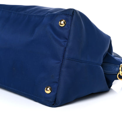 Prada Tessuto Nylon Saffiano Tote Bluette 8 of 19