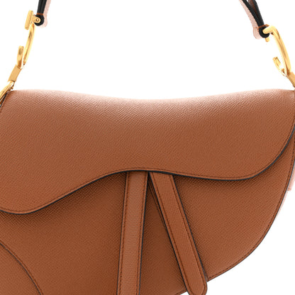 Christian Dior Grained Calfskin Saddle Bag With Strap Camello 8 of 11