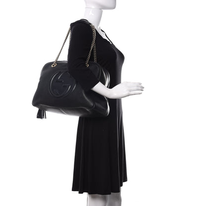 Gucci Pebbled Calfskin Medium Soho Bowler Black 2 of 16