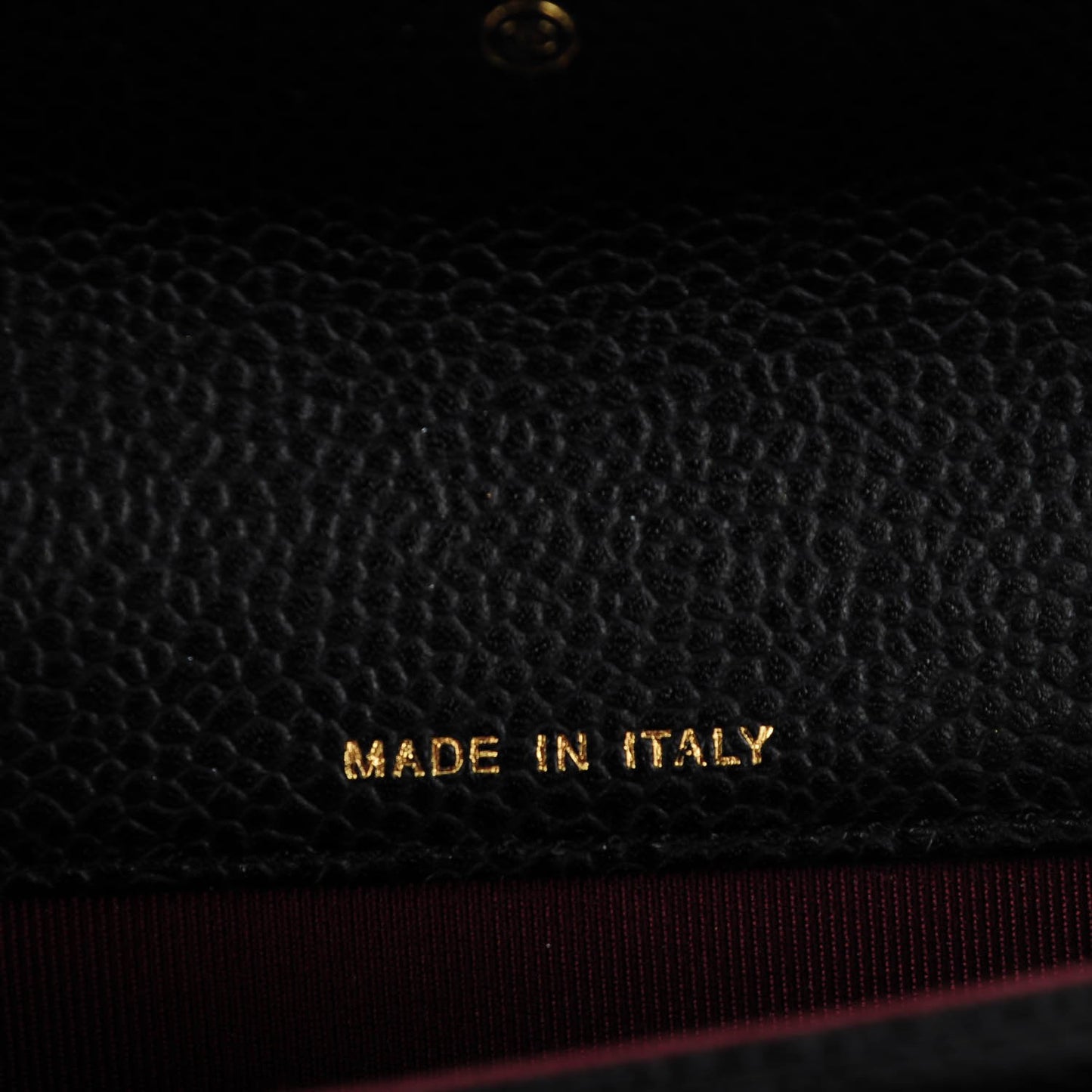 Caviar Quilted Flap Card Holder Black
