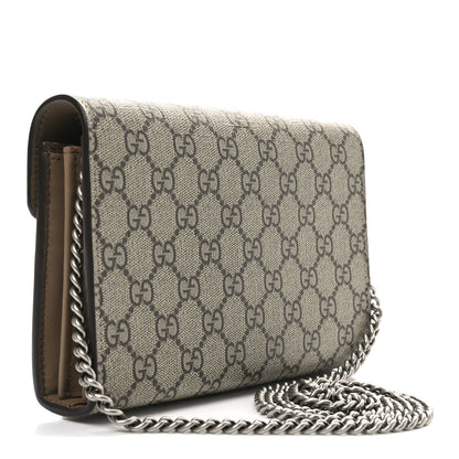 Gucci GG Supreme Monogram Mini Dionysus Chain Wallet Beige Taupe 3 of 11