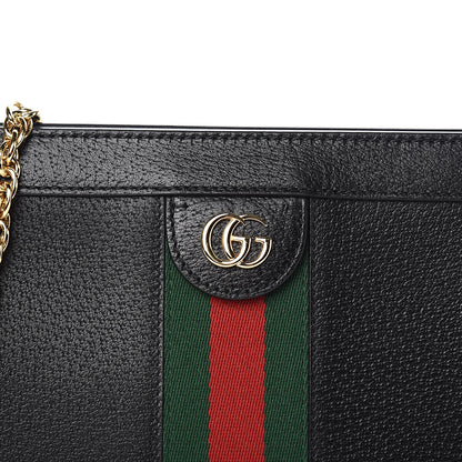 Gucci Calfskin GG Web Small Ophidia Chain Shoulder Bag Black 10 of 10