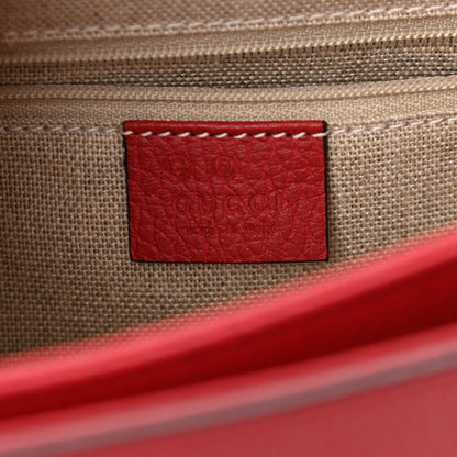 Gucci Dollar Calfskin Interlocking G Top Handle Shoulder Bag Red 8 of 10