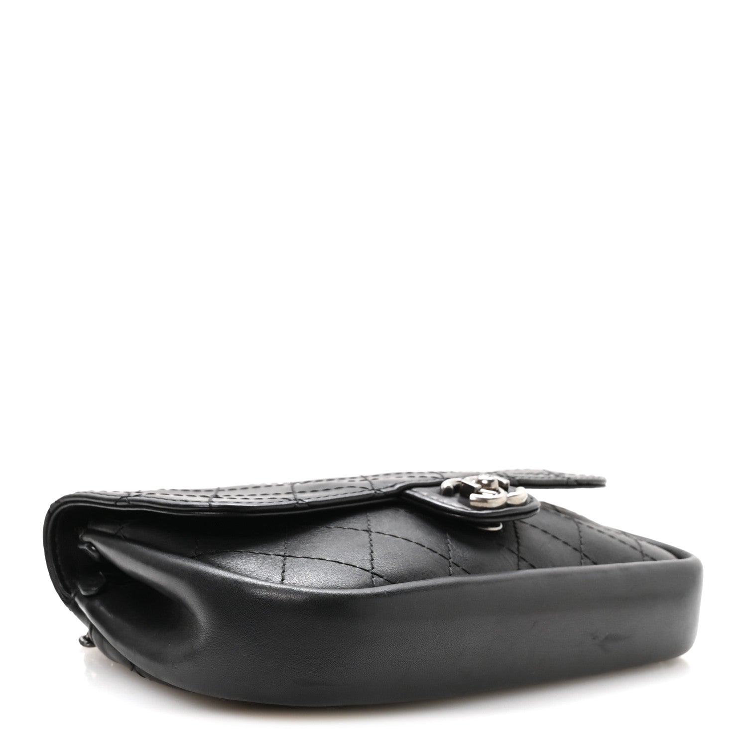 Chanel Calfskin Stitched Medium CC Sellier Flap Black 4 of 13