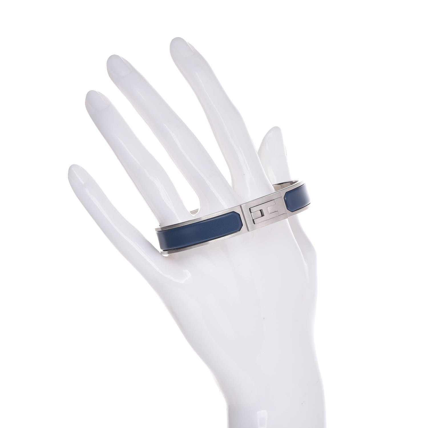Hermes Matte Enamel Jet Bracelet GM Bleu Biarritz 2 of 4