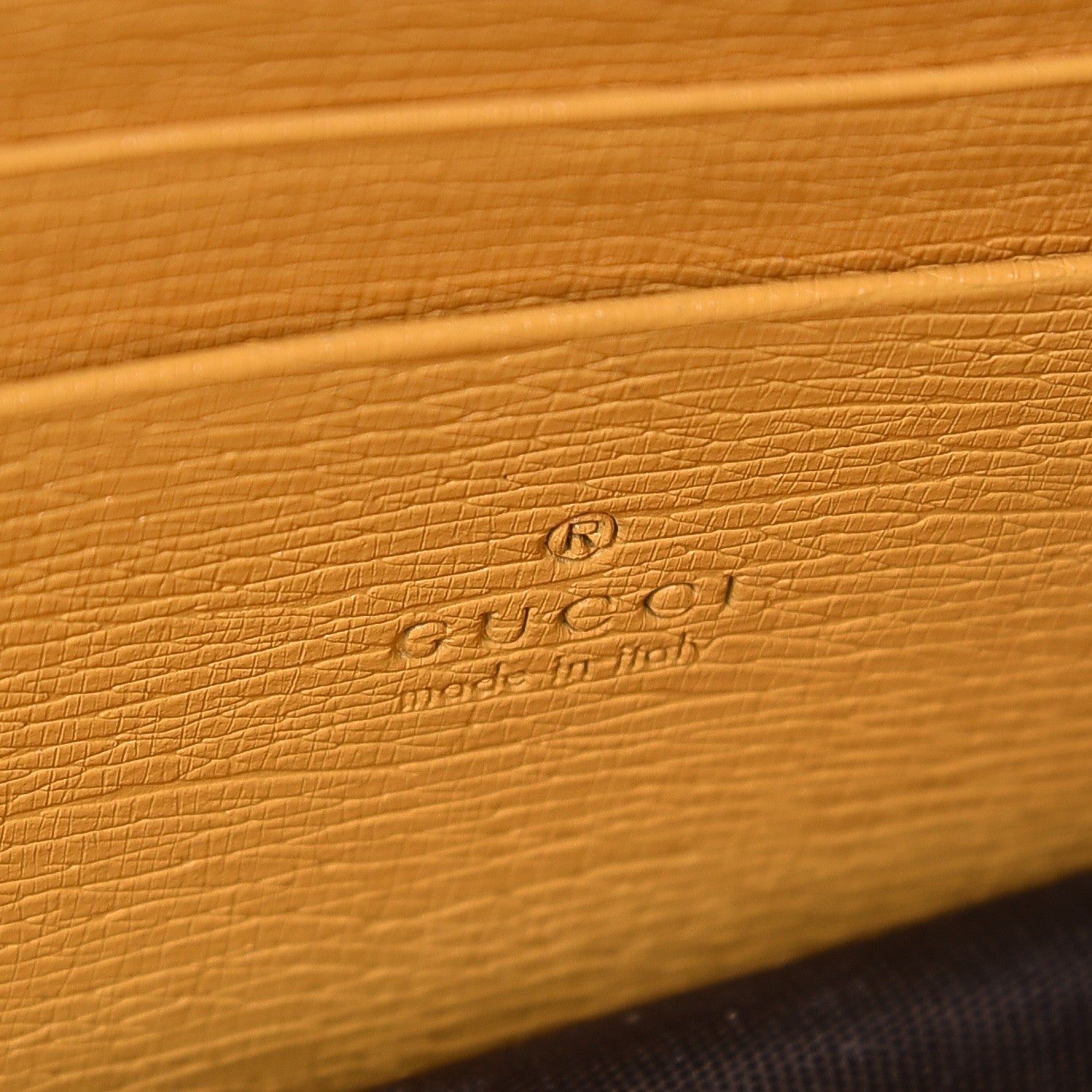 Gucci Textured Calfskin Medium Betty Chain Wallet Yellow 6 of 8