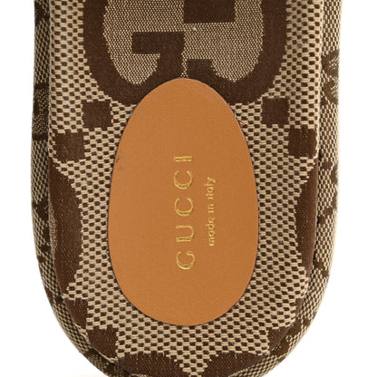 Gucci Monogram Maxi GG Angelina Platform 55mm Slide Sandals 39 Camel Ebony 7 of 12