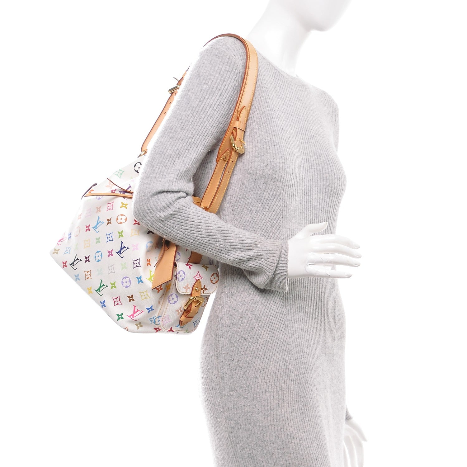 Louis Vuitton Monogram Multicolor Petit Noe White 2 of 8