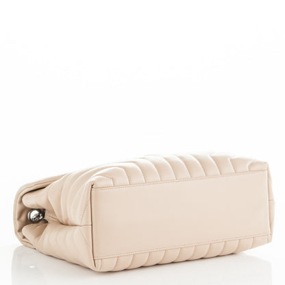 Saint Laurent Calfskin Y Quilted Monogram Medium Loulou Chain Satchel Rose Antic 4 of 7