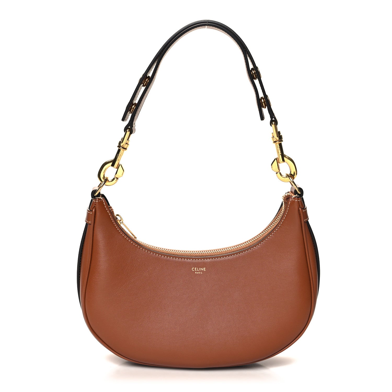 Celine Smooth Calfskin Medium Strap Ava Shoulder Bag Tan 1 of 12