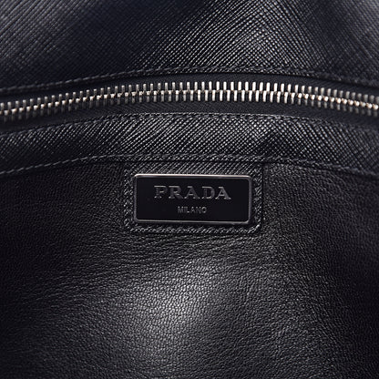 Prada Saffiano Travel Messenger Bag Black 6 of 17