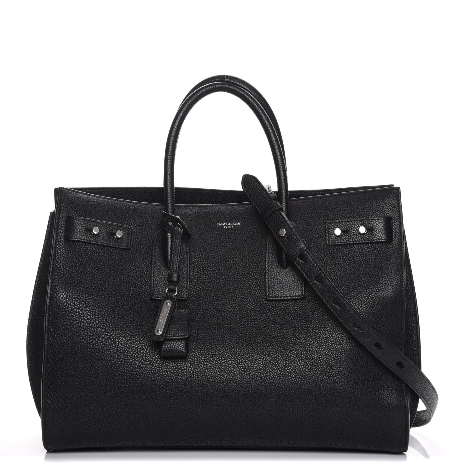 Saint Laurent Grained Calfskin Medium Supple Sac De Jour Black 1 of 18