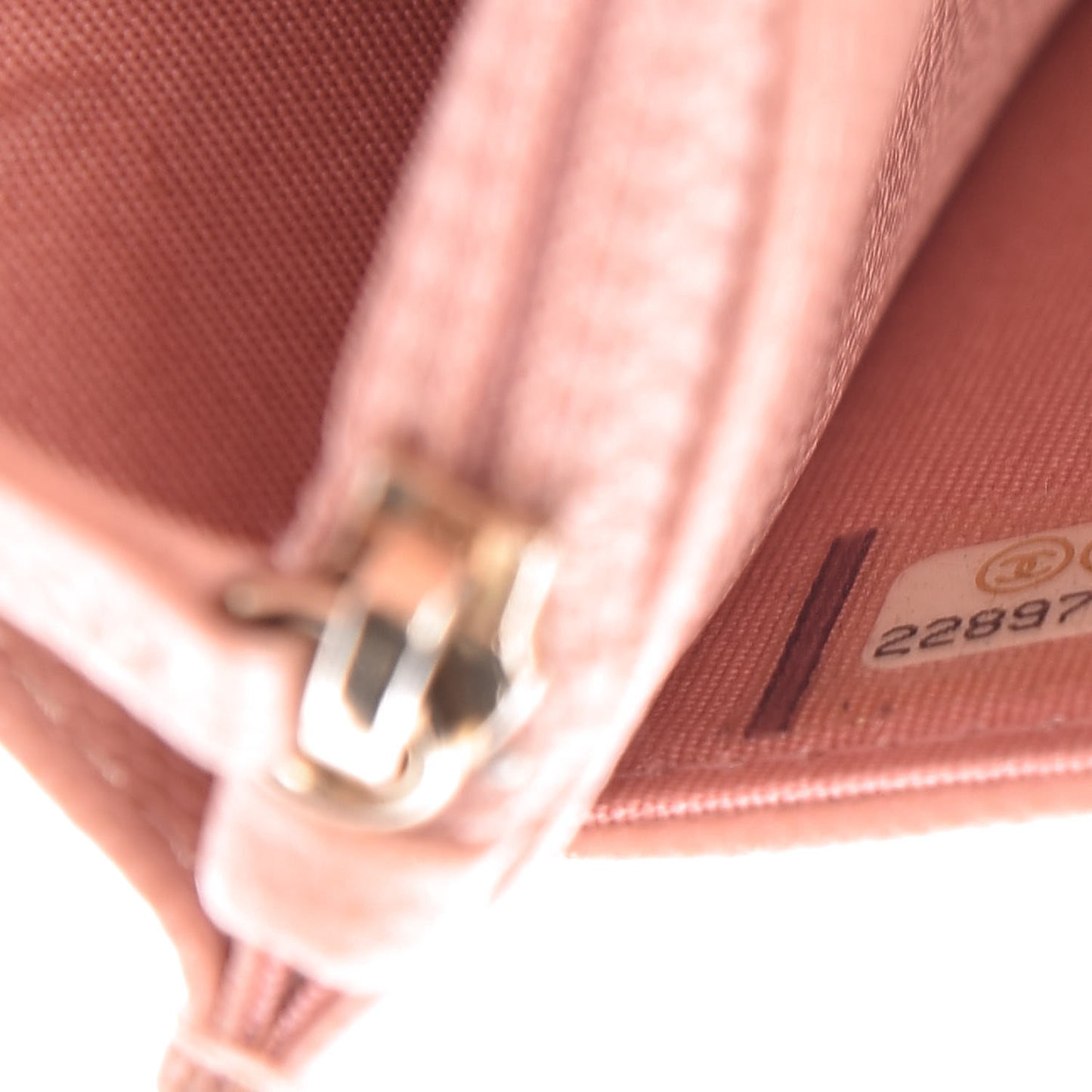 Caviar Camellia Embossed Wallet On Chain WOC Light Pink