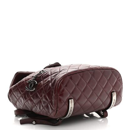 Chanel Glazed Calfskin Quilted Small Salzburg Backpack Burgundy 4 of 11