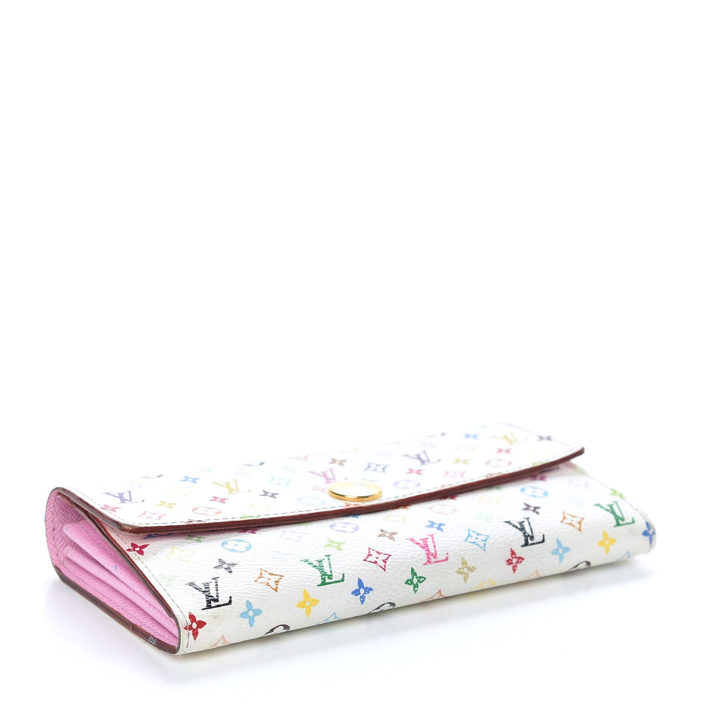 Monogram Multicolor Sarah Wallet White Litchi