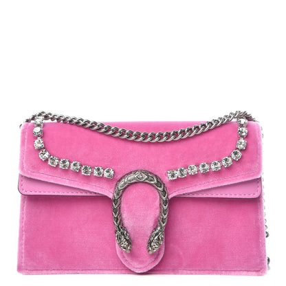 Gucci Velvet Crystal Super Mini Dionysus Shoulder Bag Malva 1 of 8