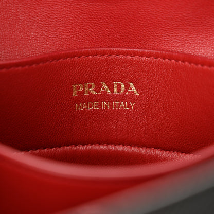 Prada Saffiano Cuir Medium Double Bag Black Fuoco 6 of 12