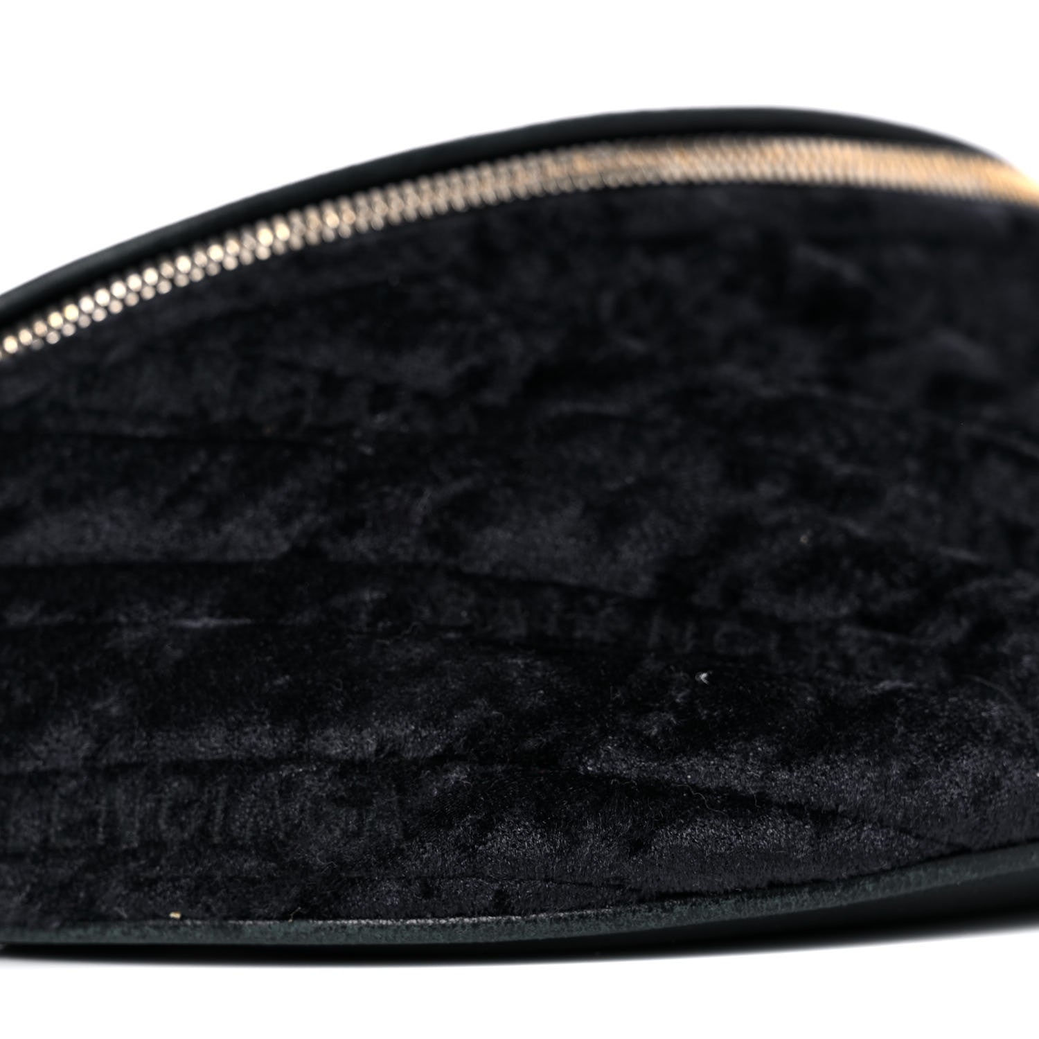 Balenciaga Crushed Velvet Logo Embossed XXS Souvenir Belt Bag Black 9 of 13
