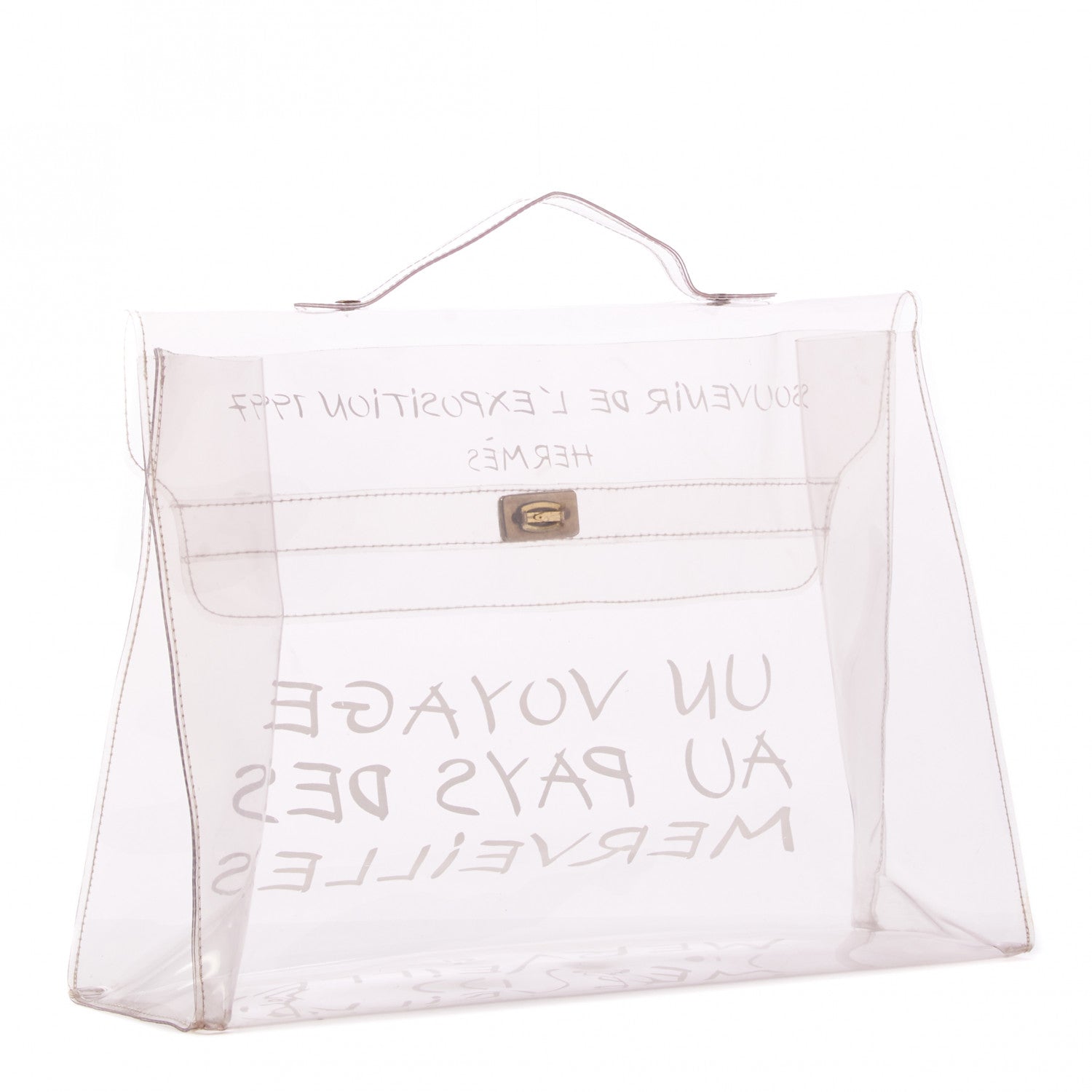 Hermes Vinyl Souvenir De L'Exposition Kelly Transparent 2 of 7