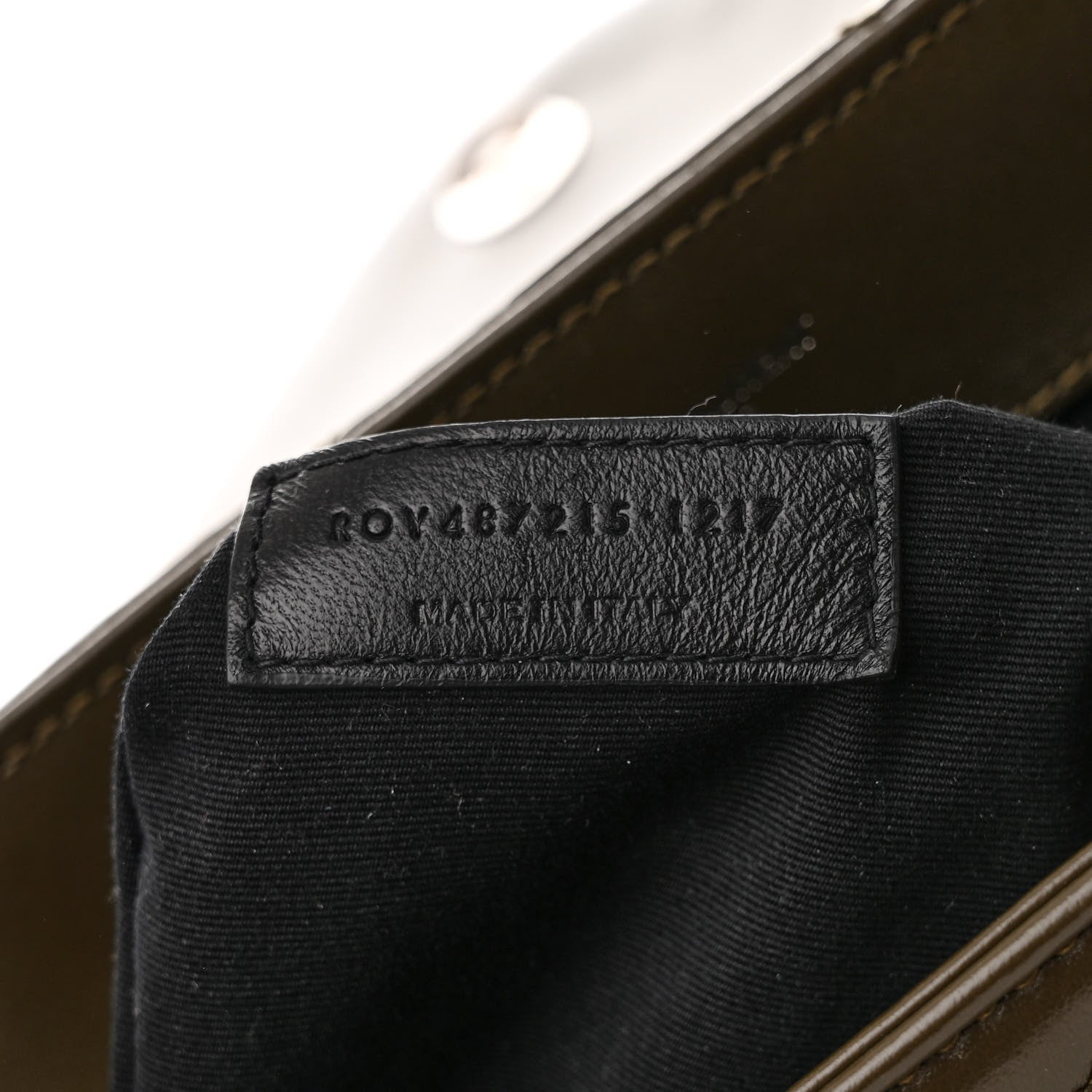 Saint Laurent Calfskin Y Quilted Monogram Large Loulou Chain Satchel Kaki Fonce 15 of 25