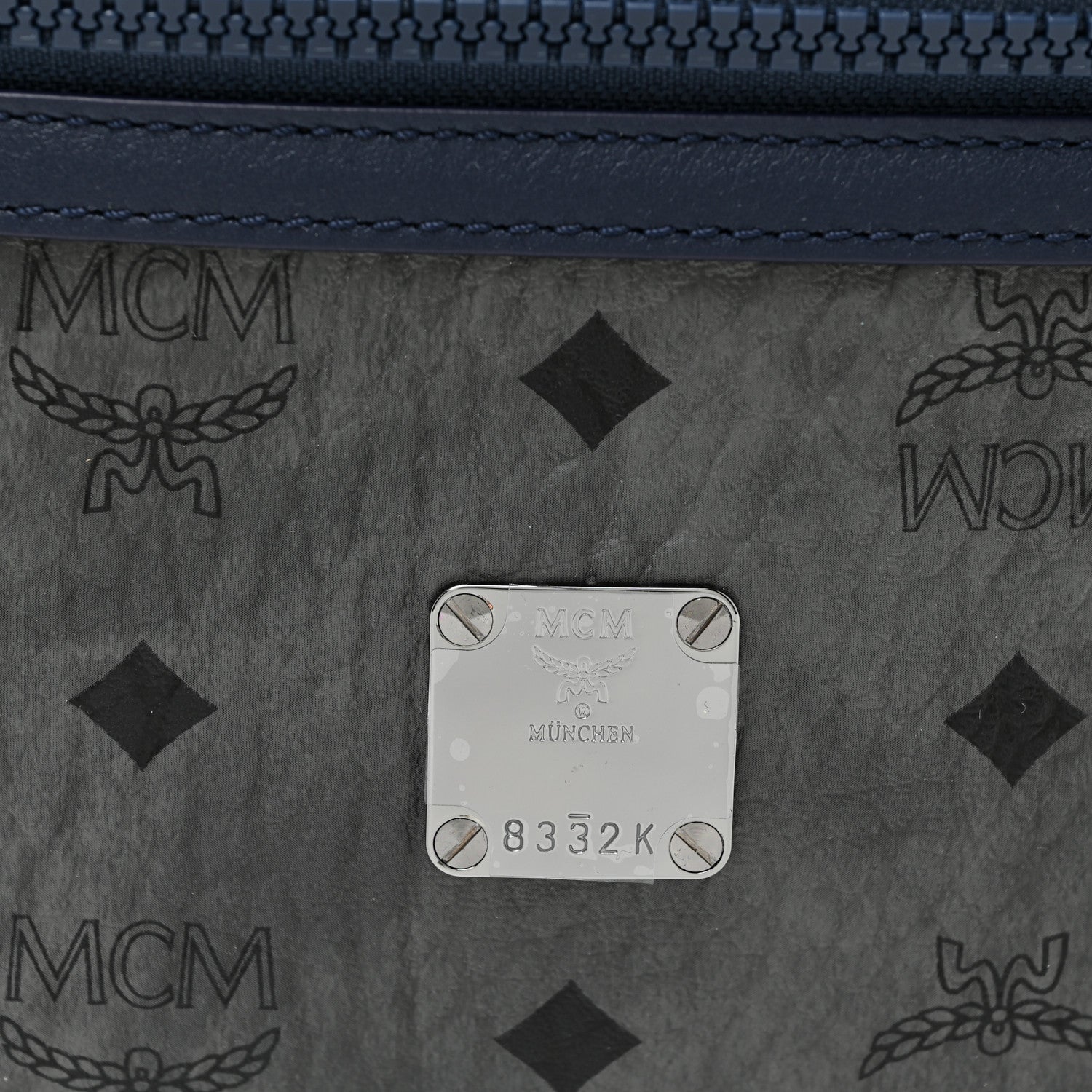 MCM Visetos Medium Belt Bag Phantom Grey 7 of 9