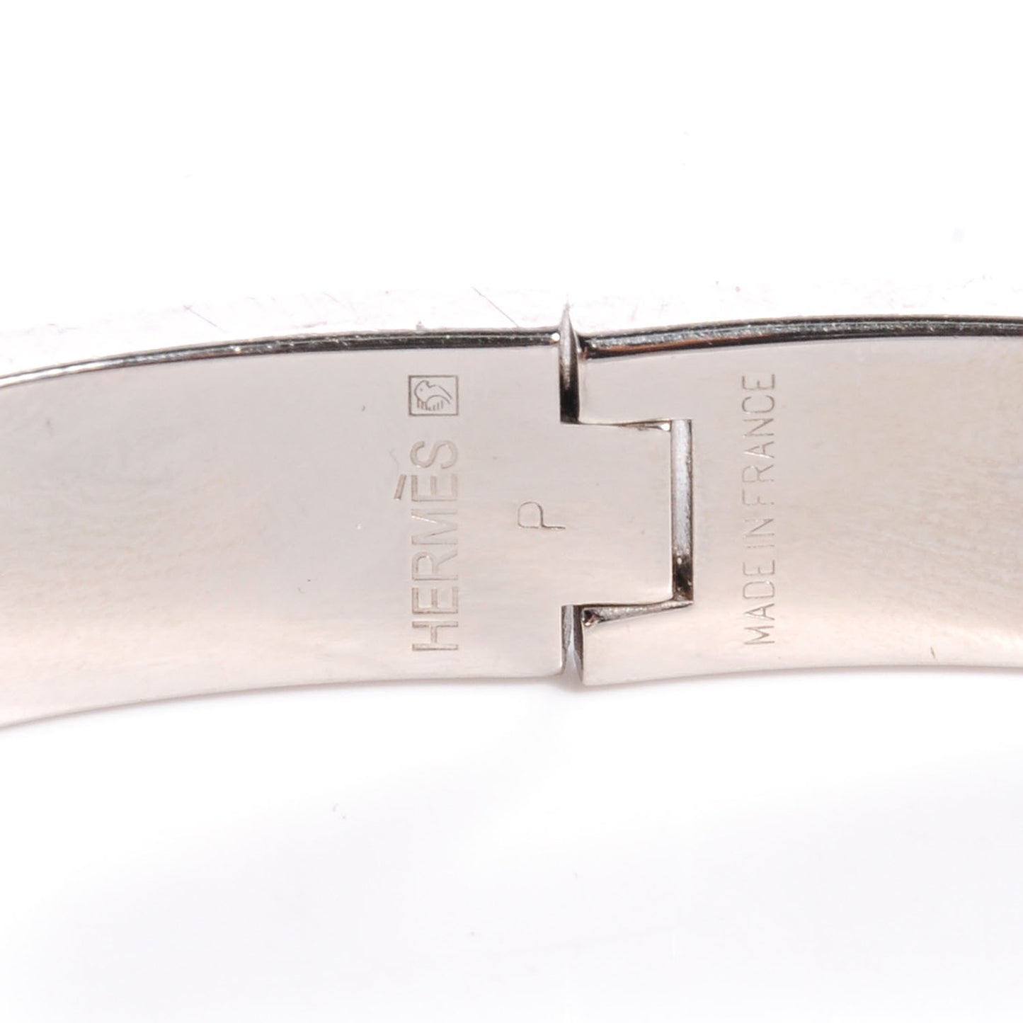 Enamel Narrow Clic Clac H Bracelet PM White