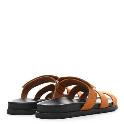 Hermes Suede Goatskin Womens Chypre Sandals 42 Naturel 4 of 8