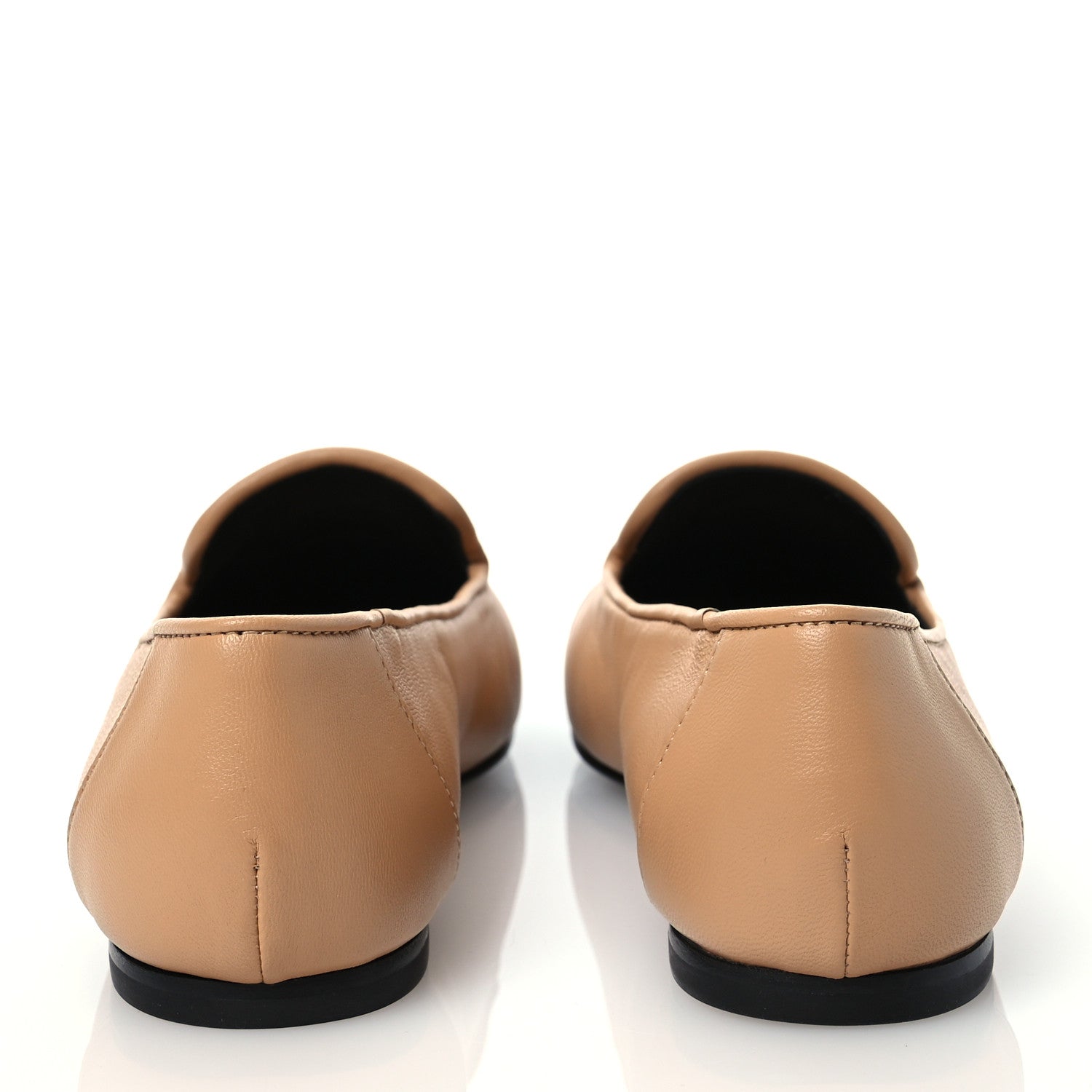 Chanel Lambskin Grosgrain Cap Toe CC Moccasin Loafers 35 Beige Black 5 of 10